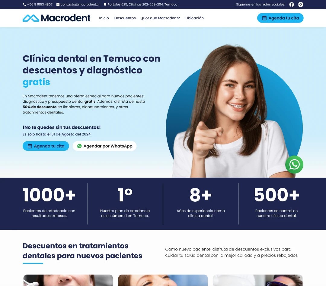 Imagen inicial del proyecto realizado con Macrodent
